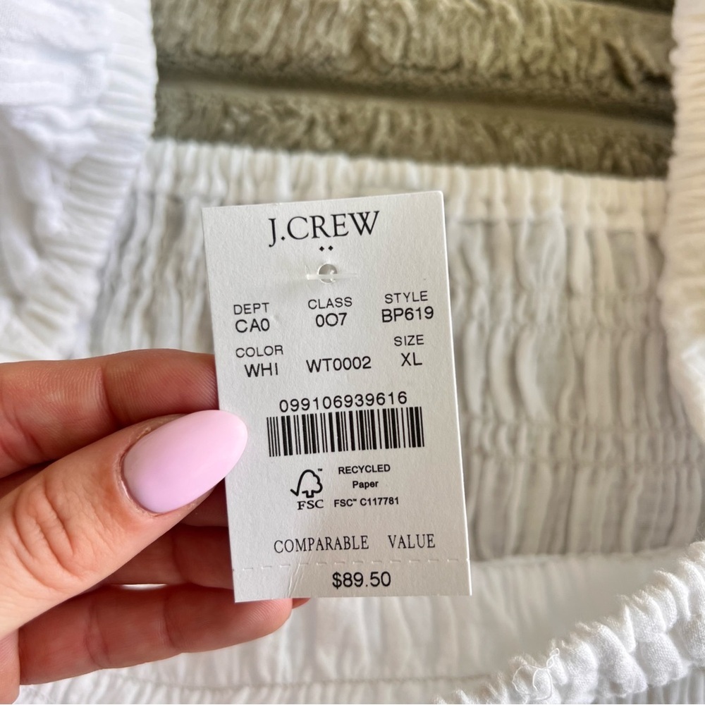 GAP New With Tags 100% Cotton Poplin Long Sleeve Top- XL - Picture 5 of 9